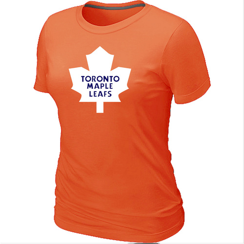 NHLToronto Maple Leafs Big & Tall Women's Logo Orange T-Shirt