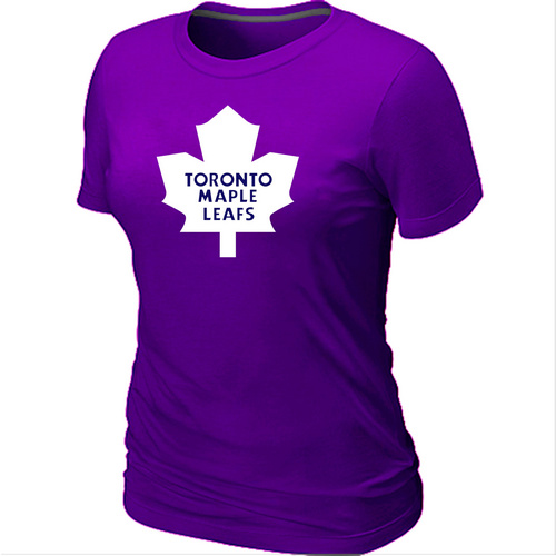 NHLToronto Maple Leafs Big & Tall Women's Logo Purple T-Shirt - Click Image to Close