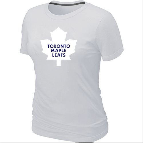 NHLToronto Maple Leafs Big & Tall Women's Logo White T-Shirt