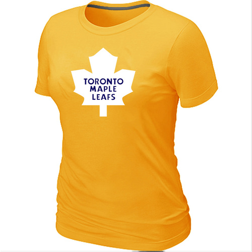 NHLToronto Maple Leafs Big & Tall Women's Logo Yellow T-Shirt - Click Image to Close