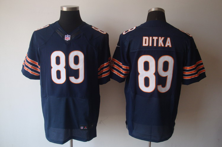 NIKE Bears 89 Ditka Elite Blue Jerseys