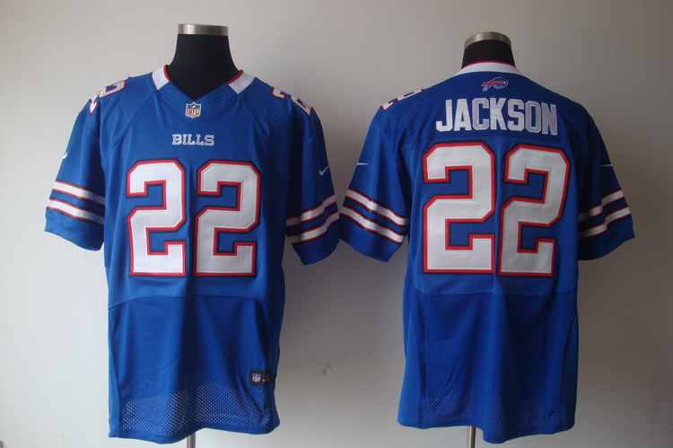 NIKE Bills 22 Jackson Blue Elite Jerseys