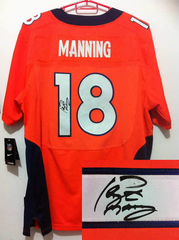 NIKE Broncos 18 MANNING Orange Signature Edition Jerseys