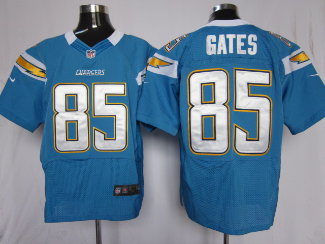 Nike Chargers 85 Gates sky blue Elite Jersey