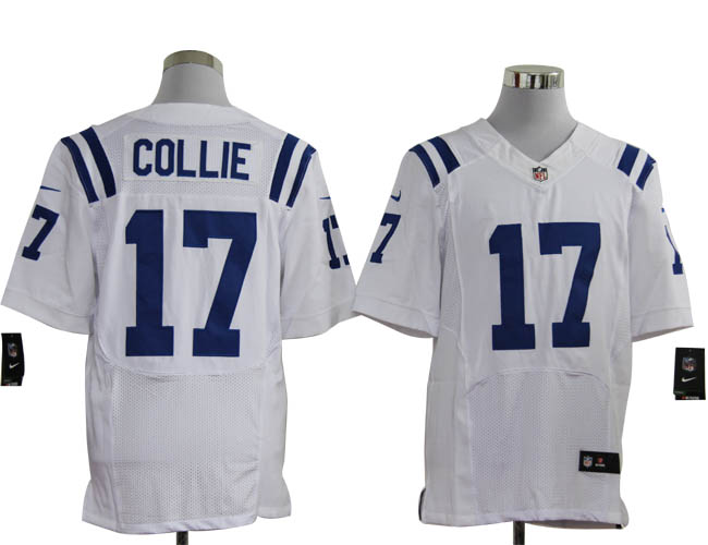 NIKE Colts 17 COLLIE white Elite Jerseys