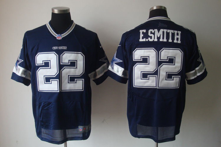 Nike Cowboys 22 Emmitt Smith Blue Elite Jersey