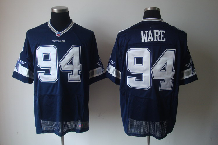 NIKE Cowboys 94 WARE blue Elite Jerseys - Click Image to Close