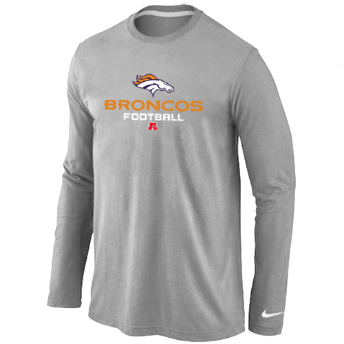 NIKE Denver Broncos Critical Victory Long Sleeve T-Shirt Grey