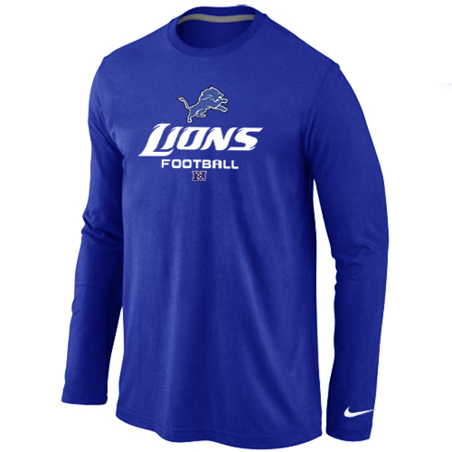 NIKE Detroit Lions Critical Victory Long Sleeve T-Shirt Blue