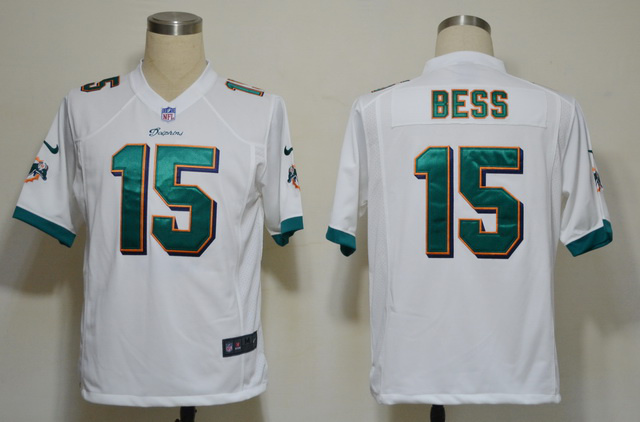 NIKE Dolphins 15 BESS White Game Jersey