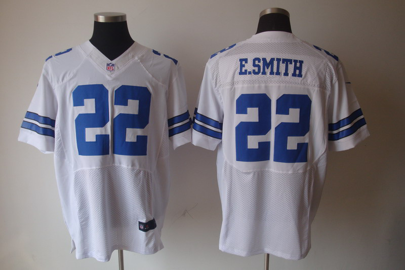 NIKE ELITE cowboys 22 E.Smith white jersey