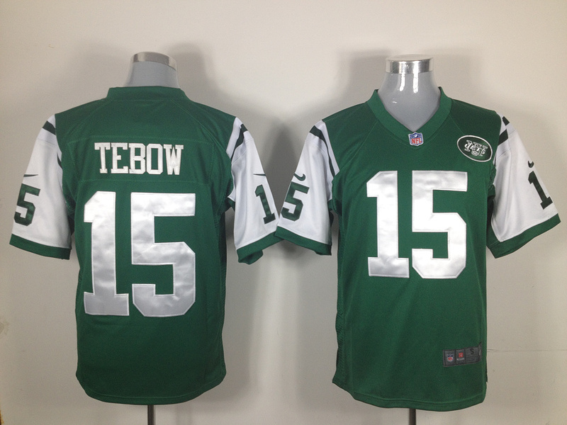 NIKE Jets TEBOW 15 Green Game Jerseys