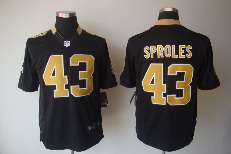 NIKE New Orleans Saints 43 SPROLES Black Limited Jersey