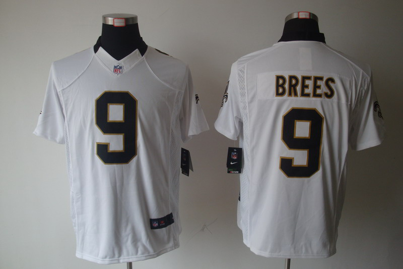 NIKE New Orleans Saints 9 BREES White Limited Jersey