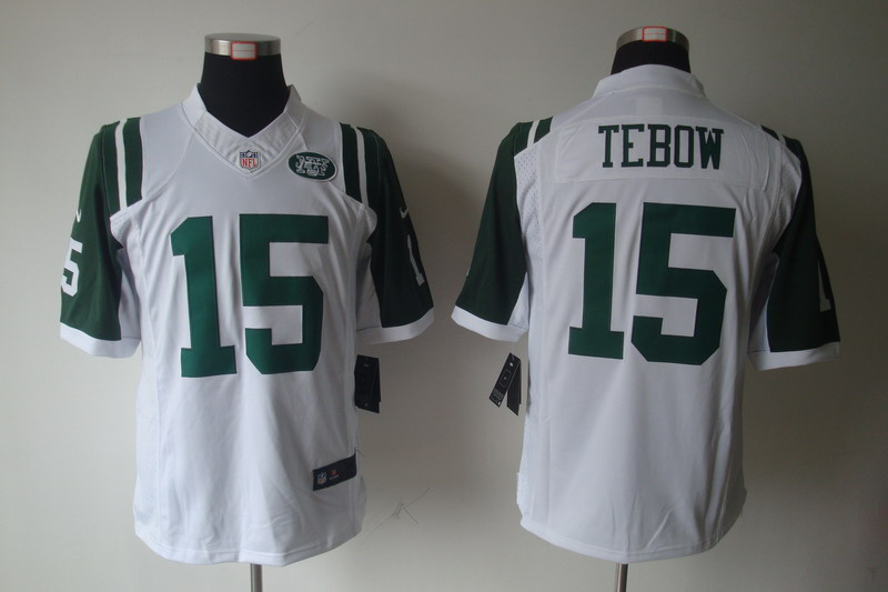 NIKE New York Jets 15 TEBOW White Limited Jersey