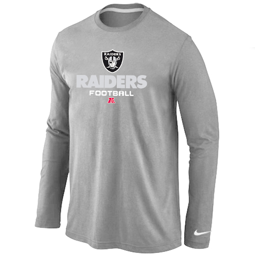 NIKE Oakland Raiders Critical Victory Long Sleeve T-Shirt Grey