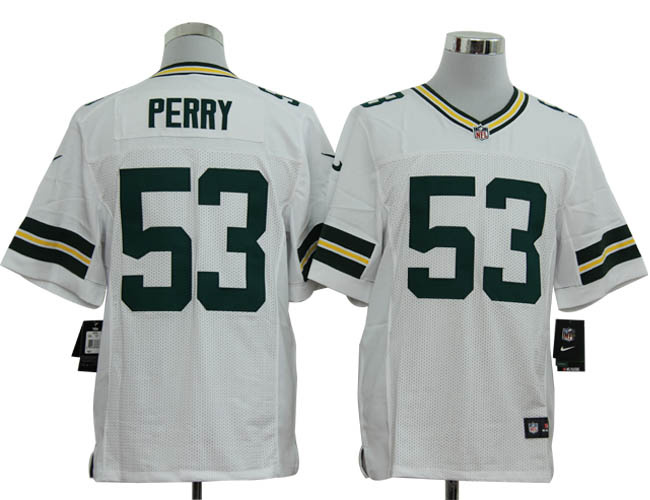 NIKE Packers 53 Perry white Elite Jerseys