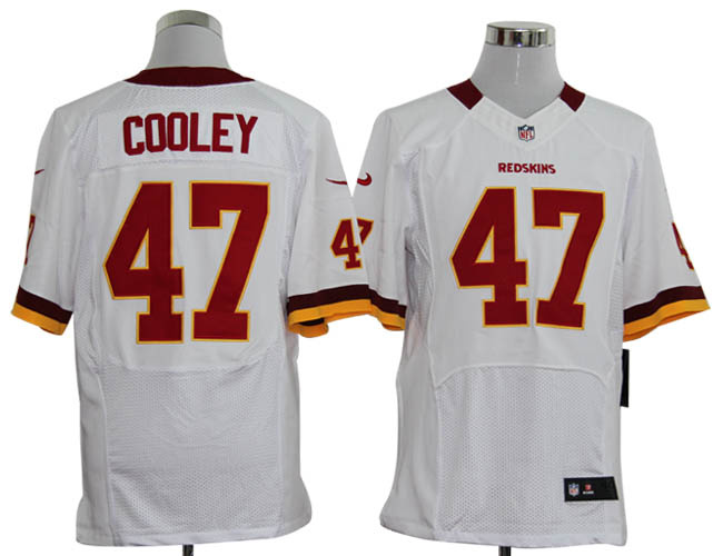 NIKE Redskins 47 COOLEY white Elite Jerseys