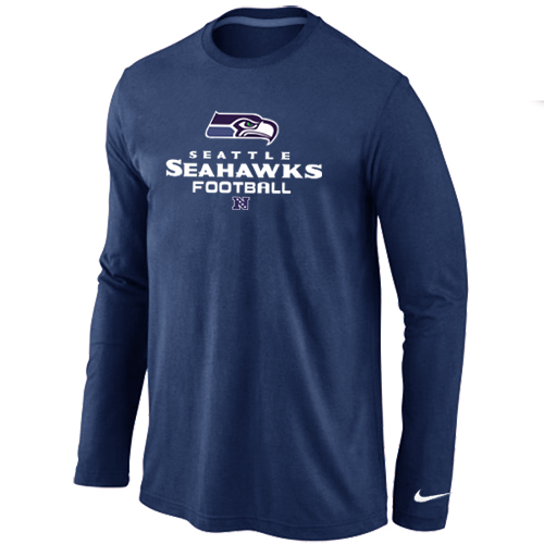 NIKE Seattle Seahawks Critical Victory Long Sleeve T-Shirt D.Blue