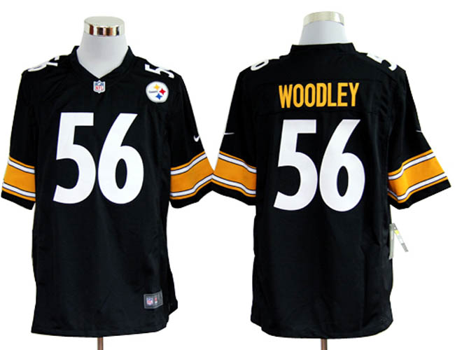 NIKE Steelers 56 LaMarr Woodley black Game jerseys