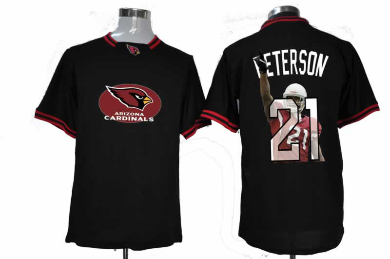 NIKE TEAM ALL-STAR Arizona Cardinals 21 Peterson Black Jerseys - Click Image to Close