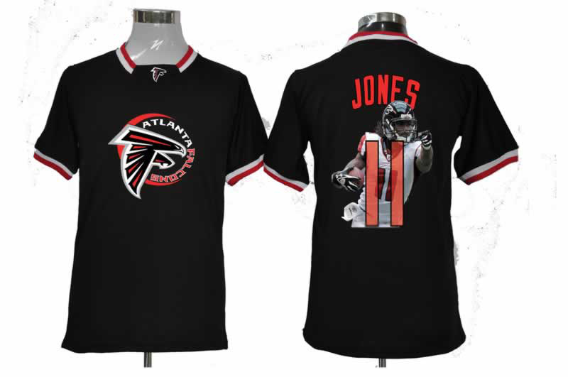 NIKE TEAM ALL-STAR Atlanta Falcons 11 Jones Black Jerseys