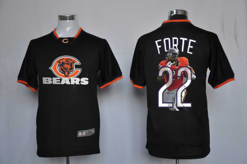 NIKE TEAM ALL-STAR Chicago Bears 22 Forte Black Jerseys - Click Image to Close