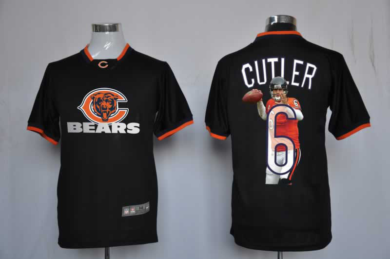 NIKE TEAM ALL-STAR Chicago Bears 6 Cutler Black Jerseys