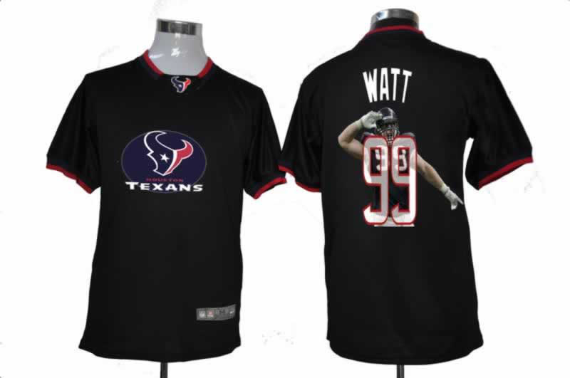 NIKE TEAM ALL-STAR Houston Texans 99 Watt Black Jerseys