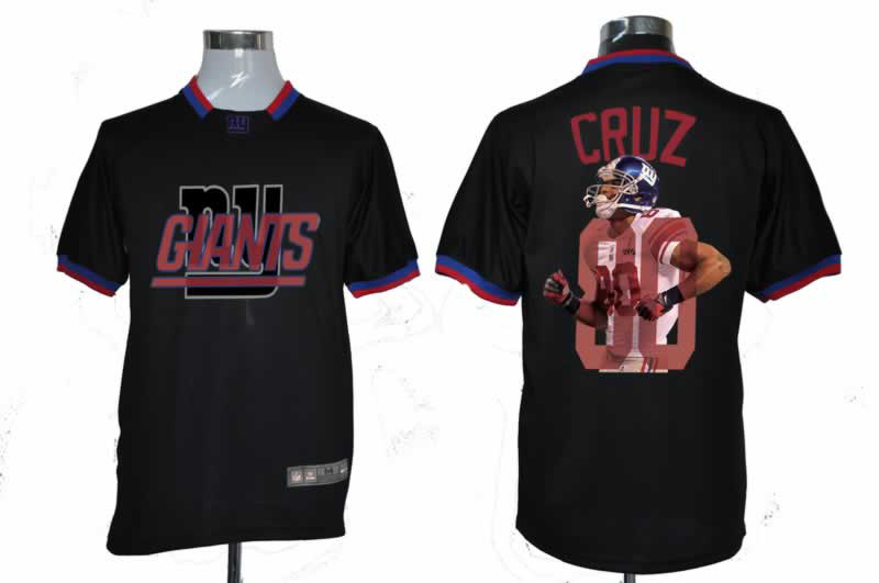 NIKE TEAM ALL-STAR New York Giants 80 Cruz Black Jerseys