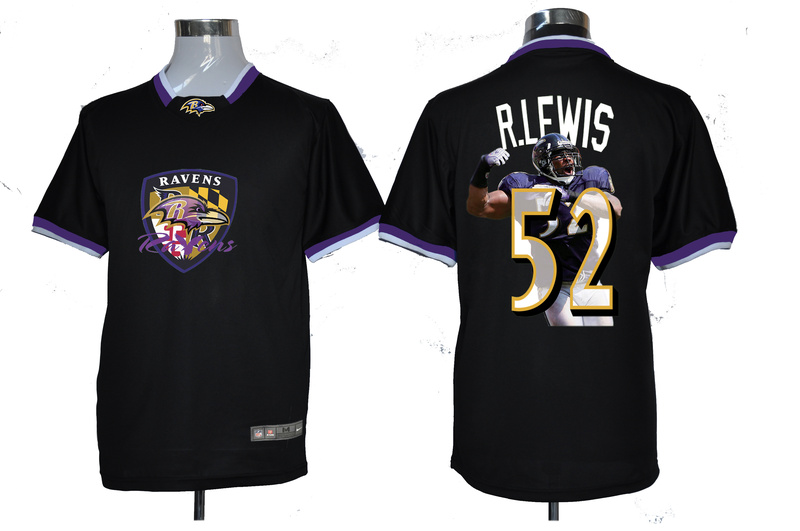 NIKE TEAM ALL-STAR Ravens 52 R.Lewis Black Jersey