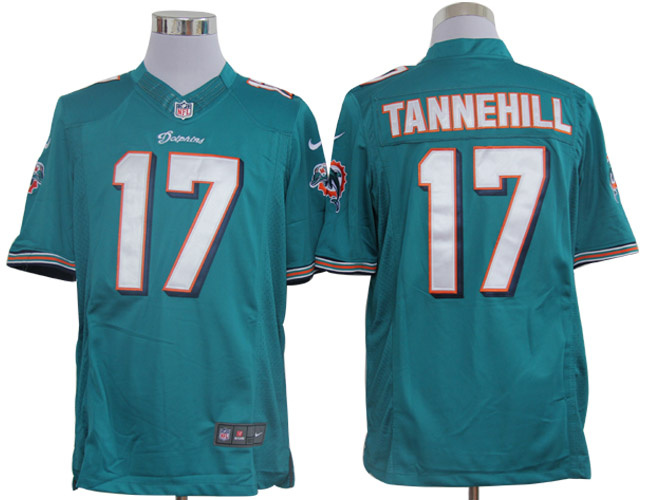 NIke Dolphins 17 Tannehill Green Limited Jerseys
