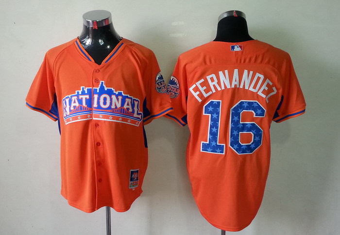 National League 16 Fernandez orange 2013 All Star Jerseys