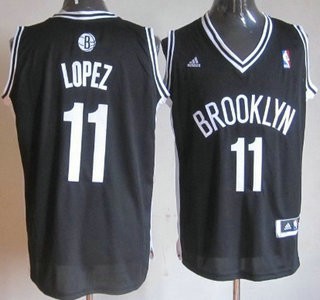 Nets 11 Lopez Black Jerseys