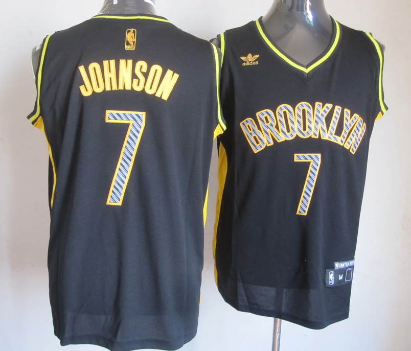Nets 7 Johnson Black Fashion Jerseys