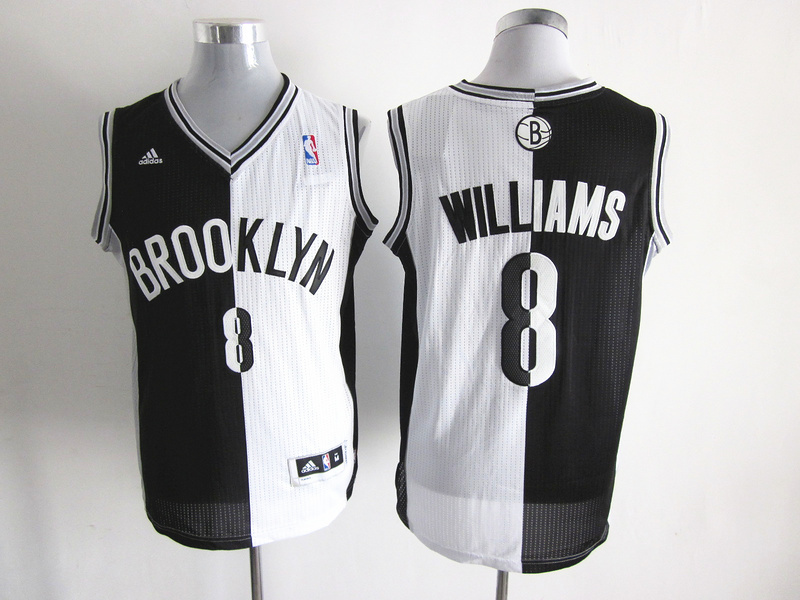 Nets 8 WILLIAMS Black&White Split Jerseys