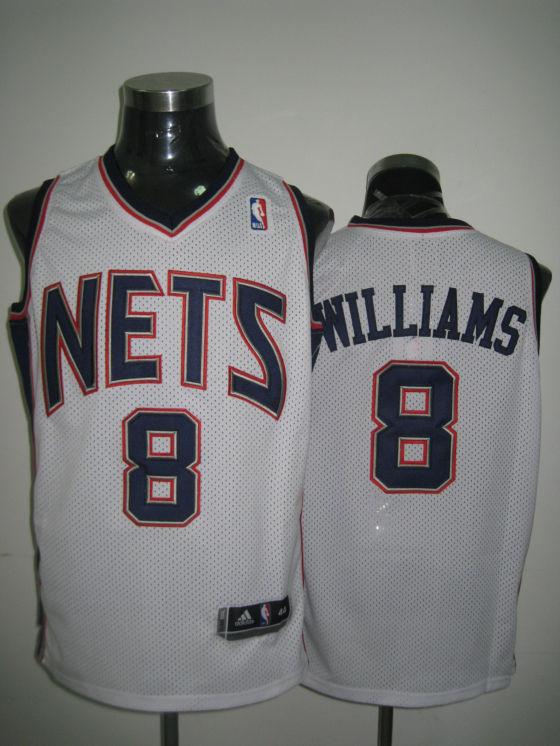 Nets 8 Williams White Jerseys
