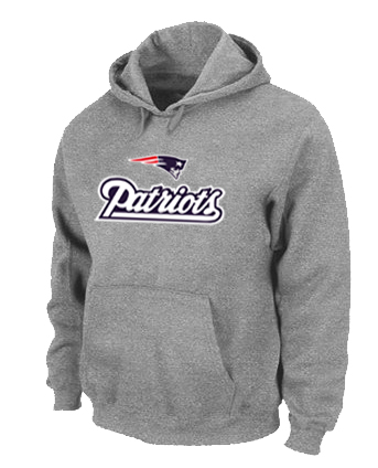 New England Patriots Authentic Logo Pullover Hoodie Grey New England Patriots Authentic Logo Pullover Hoodie Grey