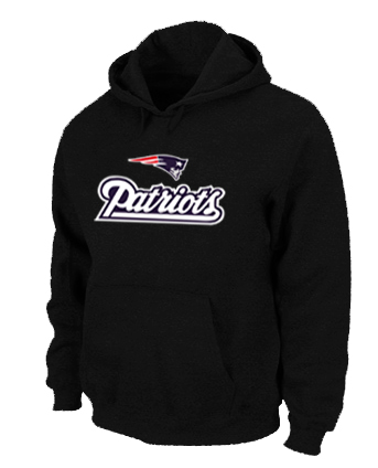 New England Patriots Authentic Logo Pullover Hoodie Black