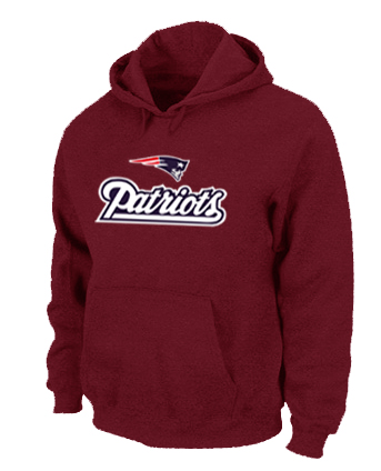 New England Patriots Authentic Logo Pullover Hoodie RED