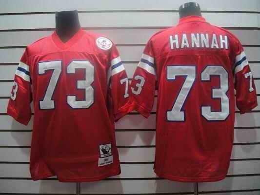 New England Patriots 73 Hannah red m&n Jerseys