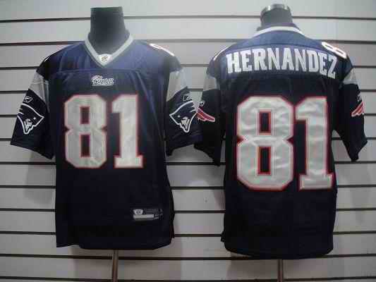 New England Patriots 81 Hernandez blue Jerseys