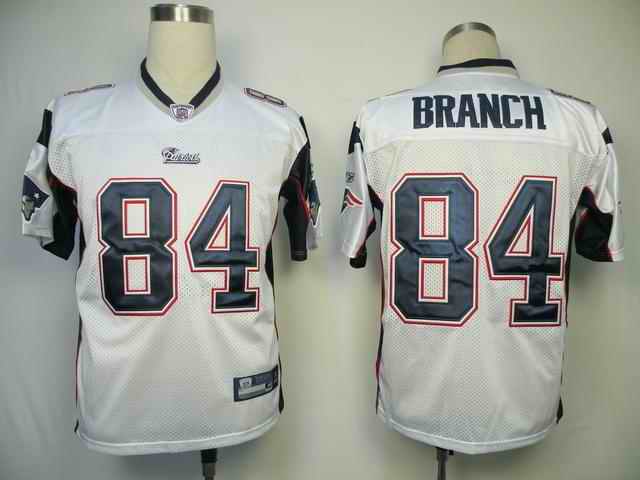 New England Patriots 84 Branch white Jerseys