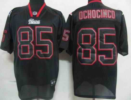 New England Patriots 85 Ochocinco black field shadow Jerseys