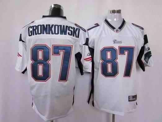 New England Patriots 87 Gronkowski white Jerseys