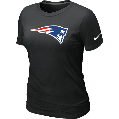 New England Patriots Black Women's Logo T-Shirt