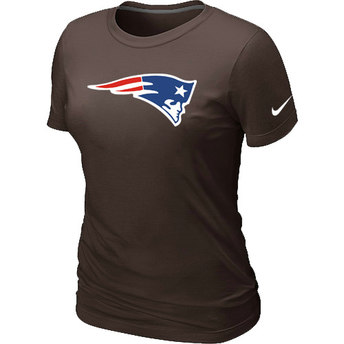New England Patriots Brown Women's Logo T-Shirt