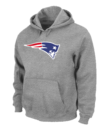 New England Patriots Logo Pullover Hoodie Grey