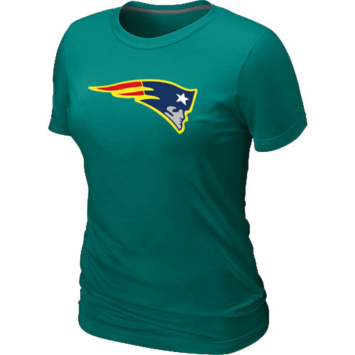 New England Patriots Neon Logo Charcoal L.Green Women's T-shirt