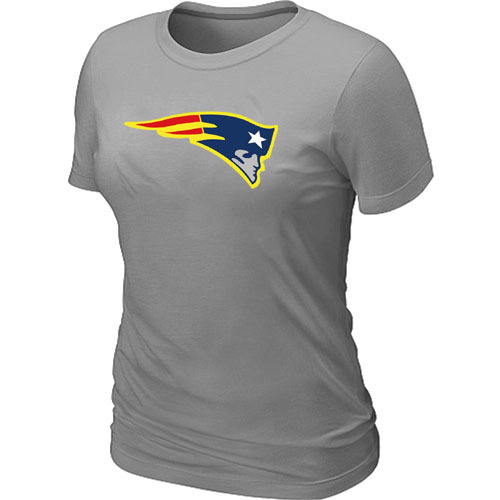 New England Patriots Neon Logo Charcoal L.Grey Women's T-shirt